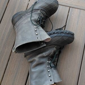 LaCrosse Gray Boots with Black Soles